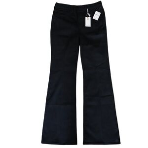 NWT Good American Power Stretch Pull-On Flare Black Jeans Size L.